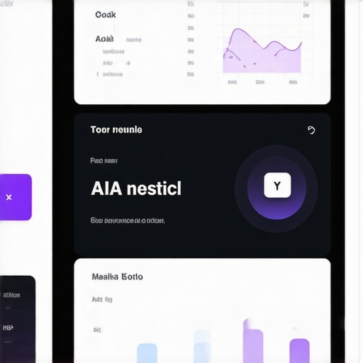 A futuristic dashboard showcasing AI-driven local search insights.