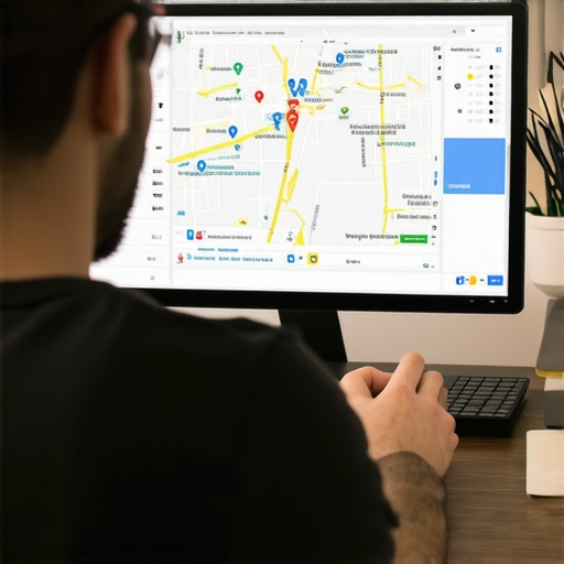 SEO expert analyzing Google Maps data for local SEO
