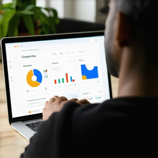 Person reviewing local SEO analytics on their laptop