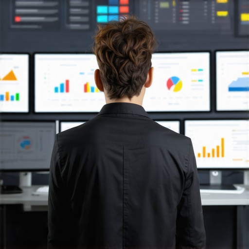 Digital marketer analyzing local SEO data and schema markup for Google Maps optimization.