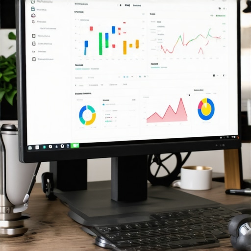 Expert analyzing Google Profile SEO performance with charts