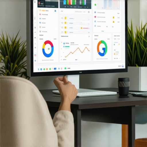 SEO expert working on Google Business Profile with optimization tools