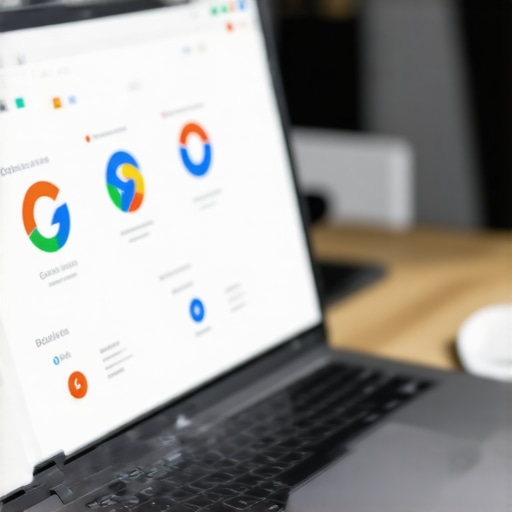 Business owner optimizing Google Business Profile on laptop