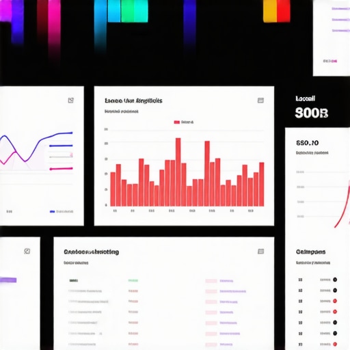 Screenshot of local SEO analytics dashboard showing rankings and NAP consistency