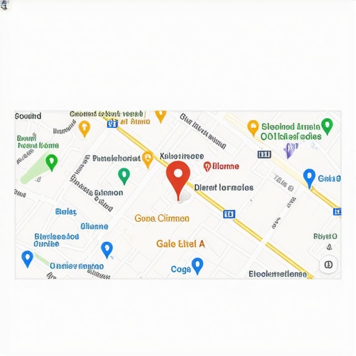 Google Maps showing local business rankings with highlighted listings.