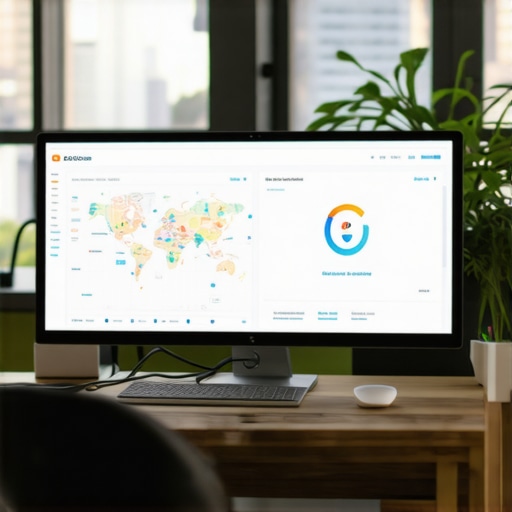 A person working on a laptop with SEO dashboards and citation management tools open.