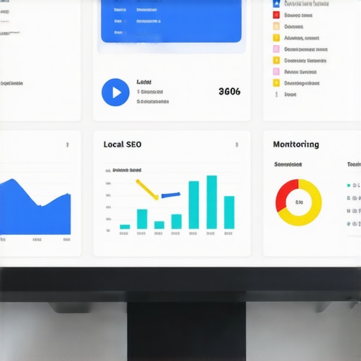 A user analyzing local SEO performance metrics on a digital dashboard.