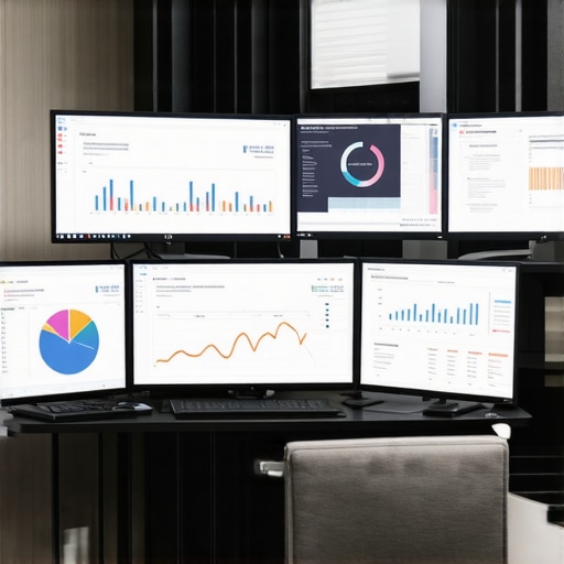 Workspace showing SEO analytics dashboards for Google Profiles and rankings.
