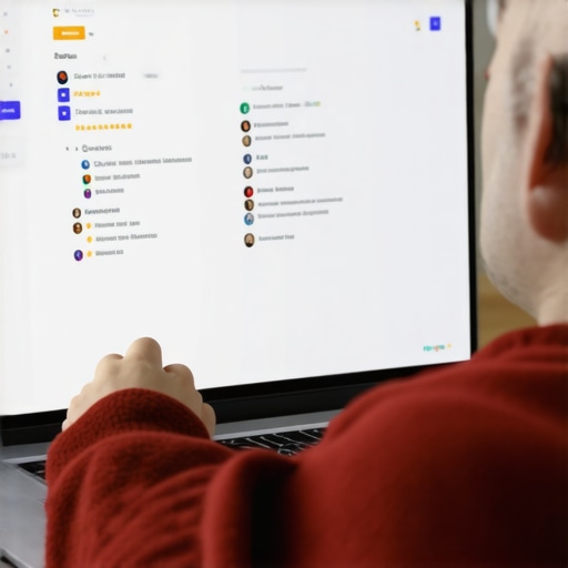 Person responding to reviews and messages on a laptop to boost Google Profile interaction.