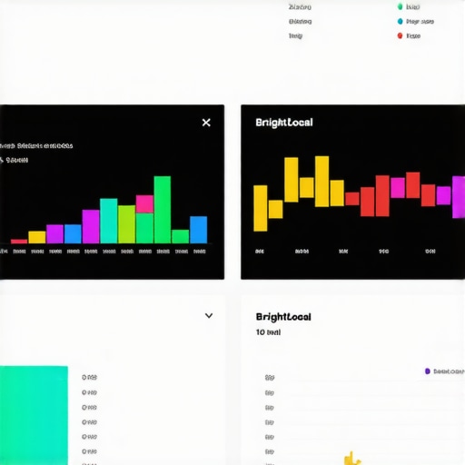 Screenshot of BrightLocal dashboard displaying local search rankings and data analysis