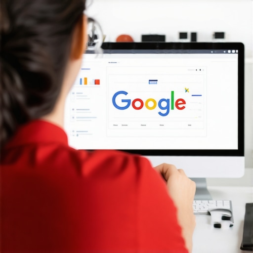 Person reviewing Google Search Console metrics to optimize Google Business Profile