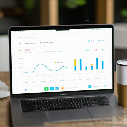 Business owner reviewing Search Console analytics to improve Google Business Profile rankings.
