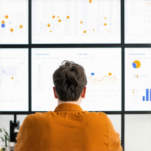 Person reviewing analytics tools for Google Business Profile and Maps Pack performance with charts and maps.