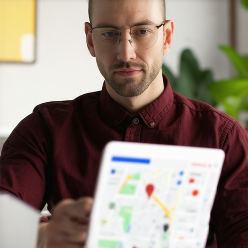 Deep Dive into Google Maps Pack Data Business owner analyzing local SEO data on laptop for map pack optimization