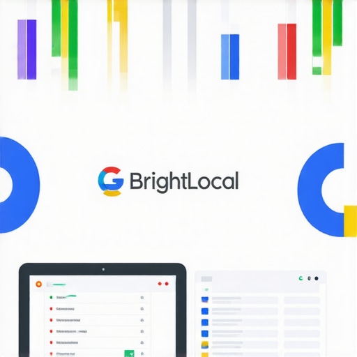 Visual representation of local SEO tools like BrightLocal, Data Studio, and Whitespark for ongoing Map Pack success.